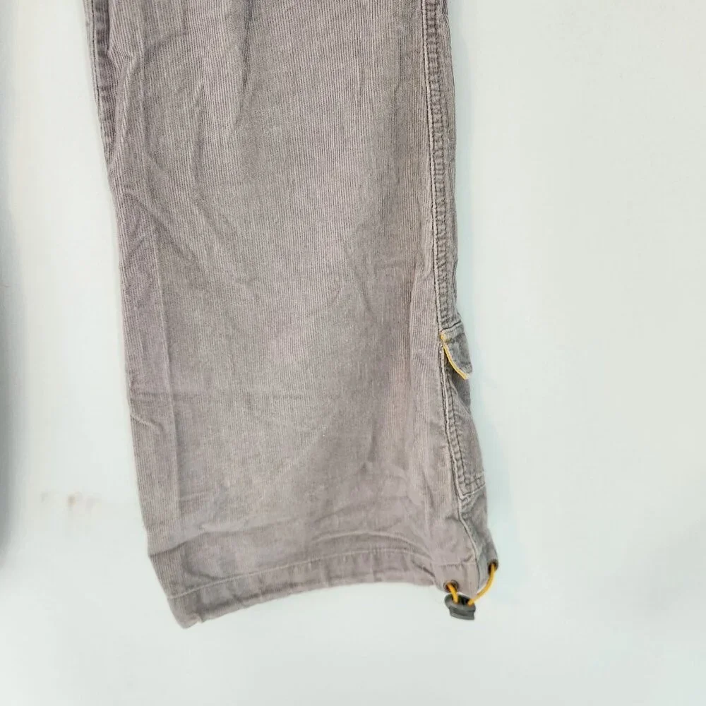 RARE‎ Vintage 90s Breakdown Original Raver Corduroy Pants Flare Gray Sz 7 30x31